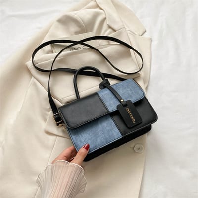 Trendy Patchwork Texture Handbag_img_2