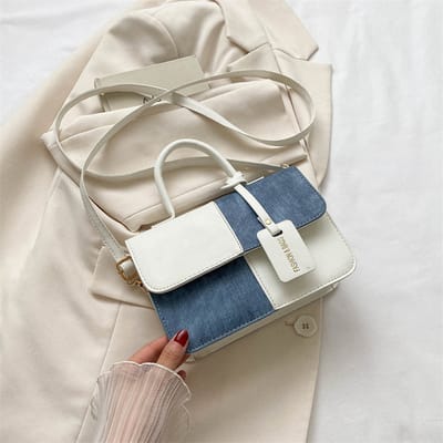 Trendy Patchwork Texture Handbag_img_4