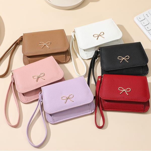 Women's Litchi Pattern Leather Coin Purse