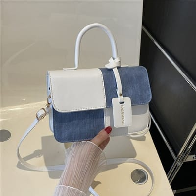 Trendy Patchwork Texture Handbag_img_0