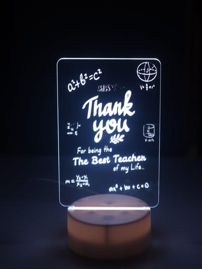Acrylic Multicolor Night Lamp with Writable Board and Eraser Pen_img_1