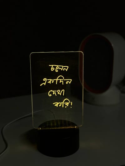 Acrylic Multicolor Night Lamp with Writable Board and Eraser Pen_img_2