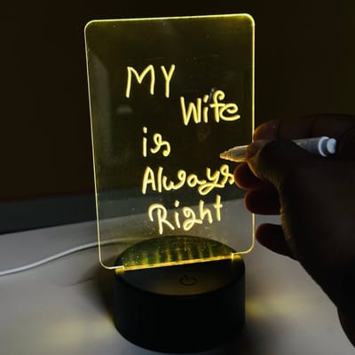 Acrylic Multicolor Night Lamp with Writable Board and Eraser Pen_img_4