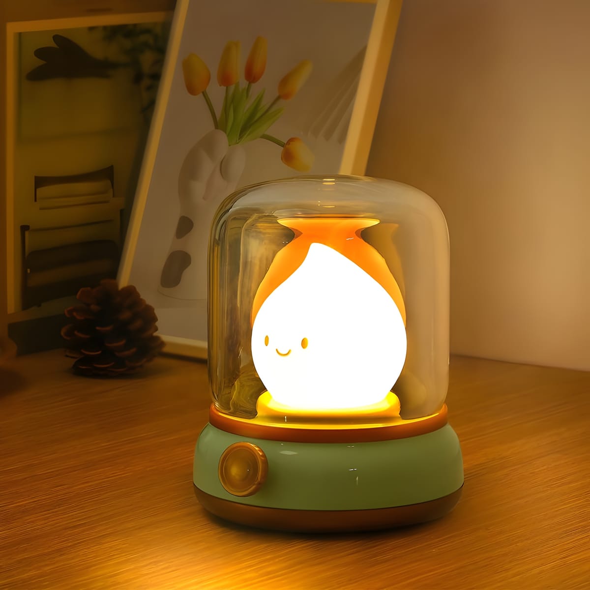 Vintage Cordless Kerosene Lamp- USB Rechargeable Night Light